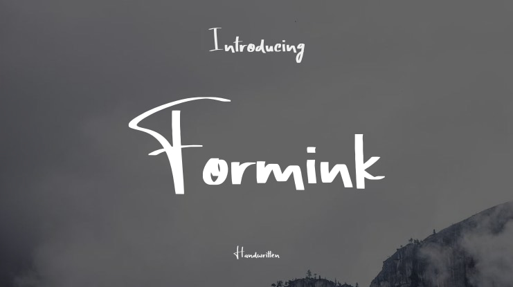 Formink Font