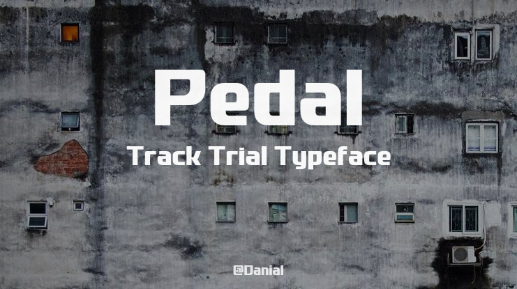 Pedal Track Trial Font