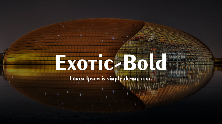 Exotic-Bold Font
