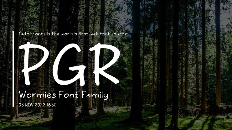 PGR Wormies Font