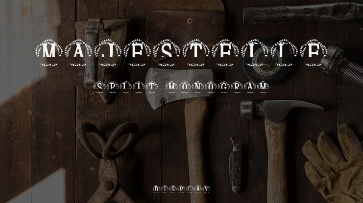 Majestelle Split Monogram Font