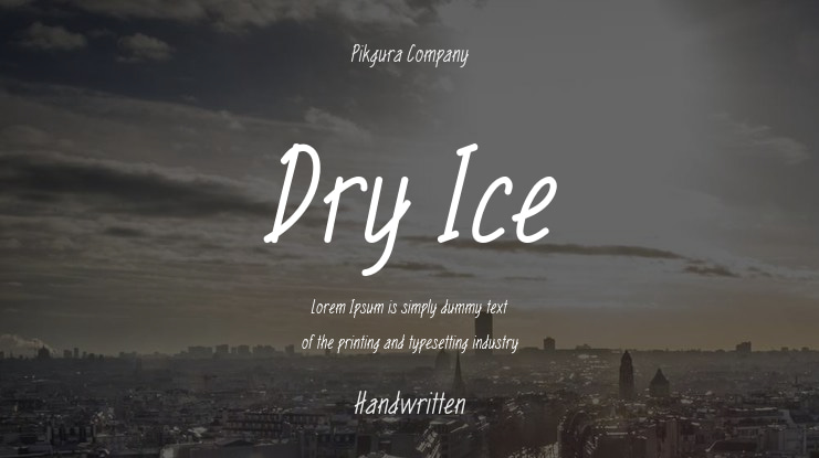 Dry Ice Font