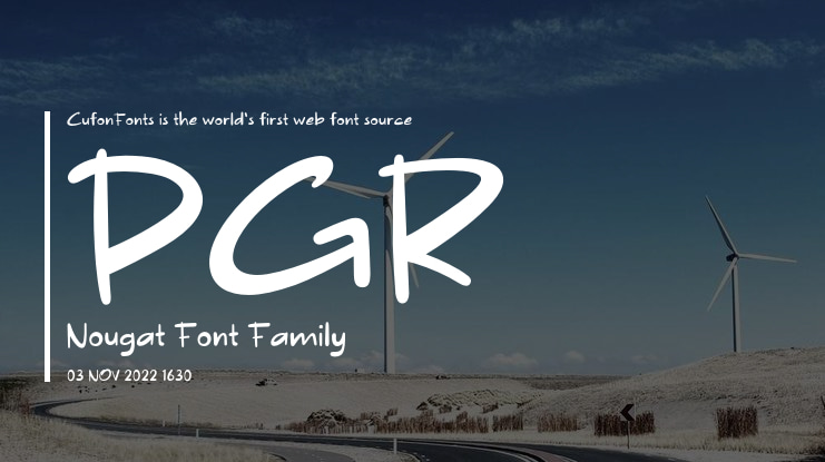 PGR Nougat Font