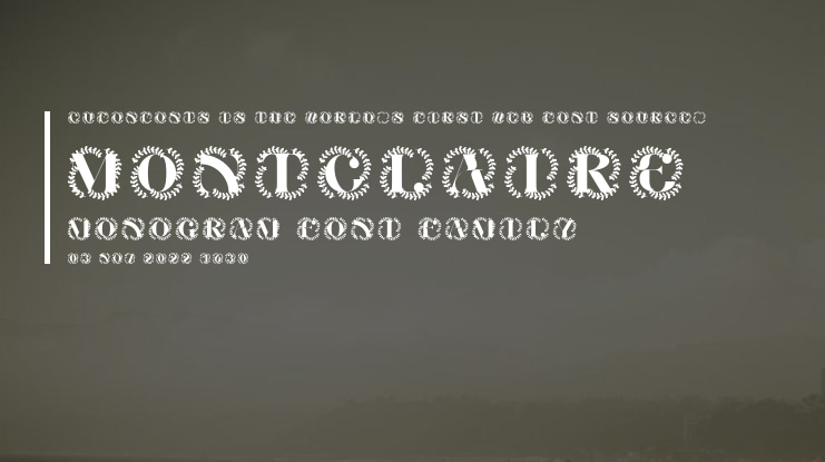 Montclaire Monogram Font
