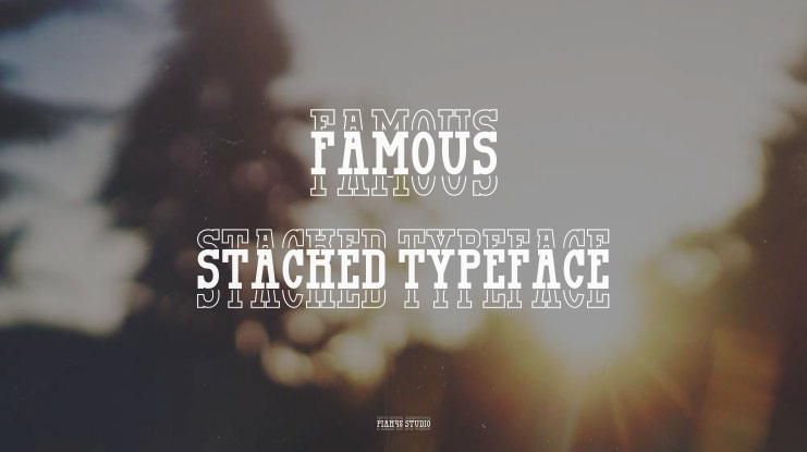Famous Stacked Font