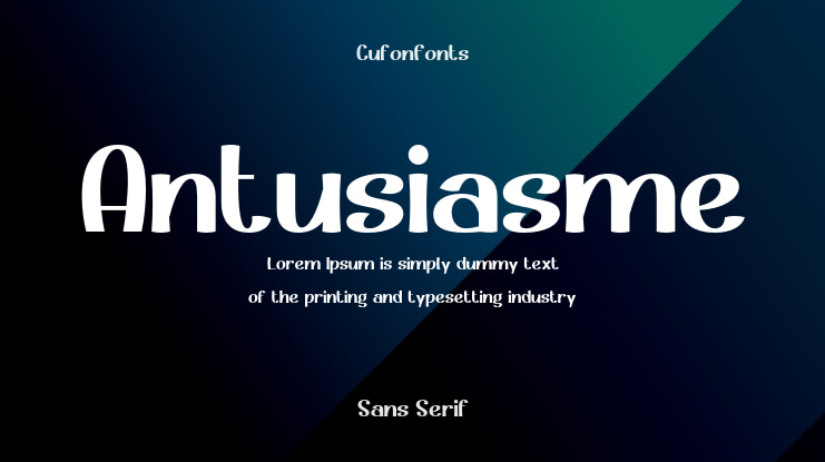 Antusiasme Font