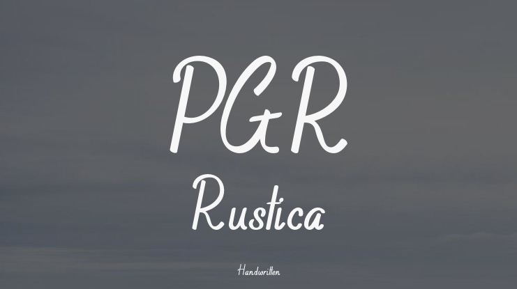 PGR Rustica Font