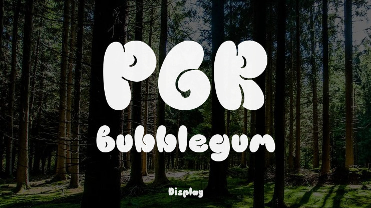 PGR Bubblegum Font