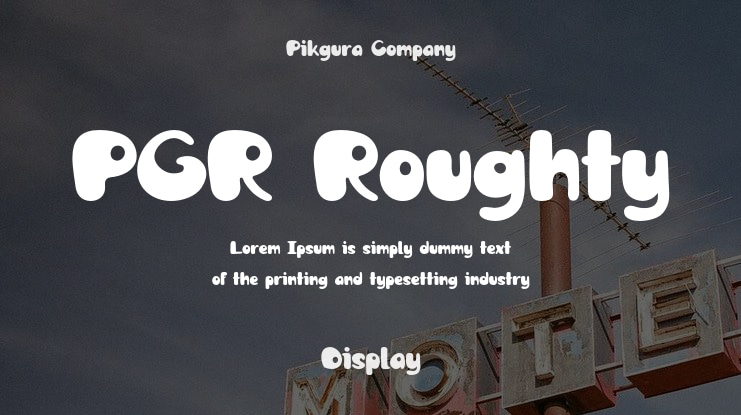 PGR Roughty Font