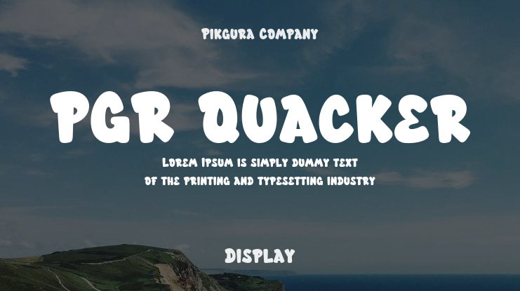 PGR Quacker Font