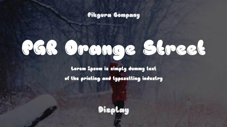 PGR Orange Street Font