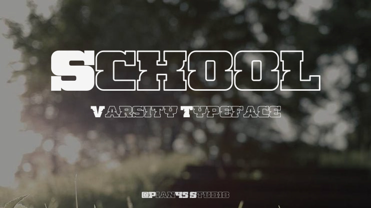 School Varsity Font