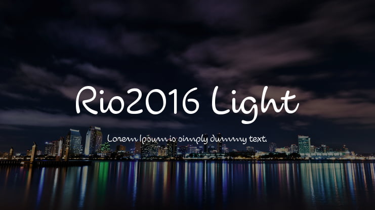 Rio2016 Light Font
