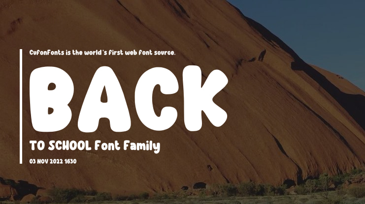 BACK TO SCHOOL Font