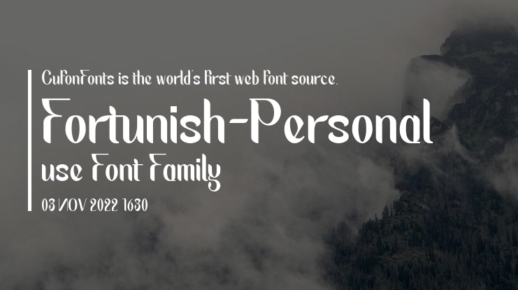 Fortunish-Personal use Font