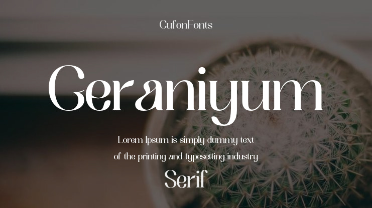 Geraniyum Font