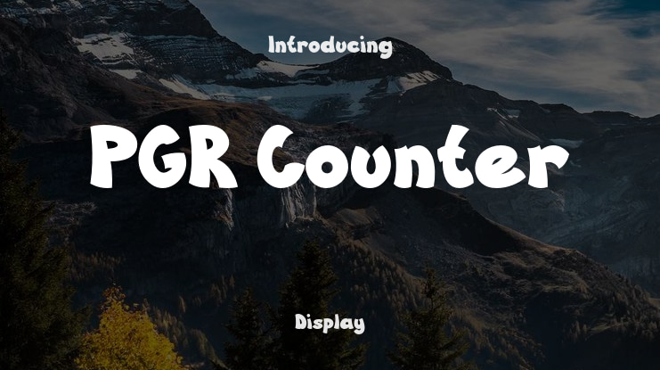 PGR Counter Font