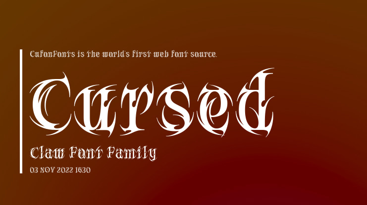 Cursed Claw Font
