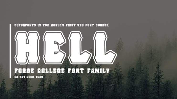Hell Forge College Font