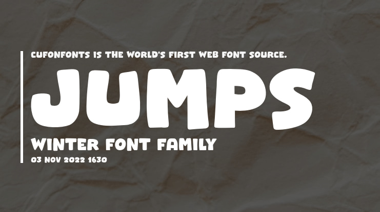 Jumps Winter Font