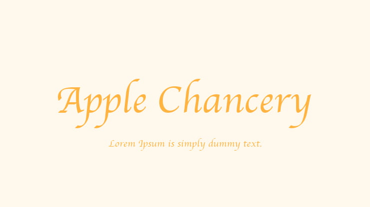 Apple Chancery Font