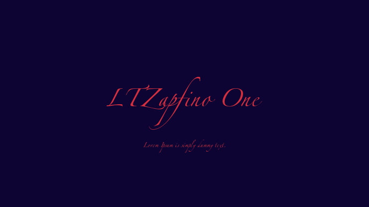 LTZapfino One Font