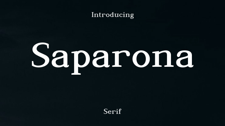 Saparona Font