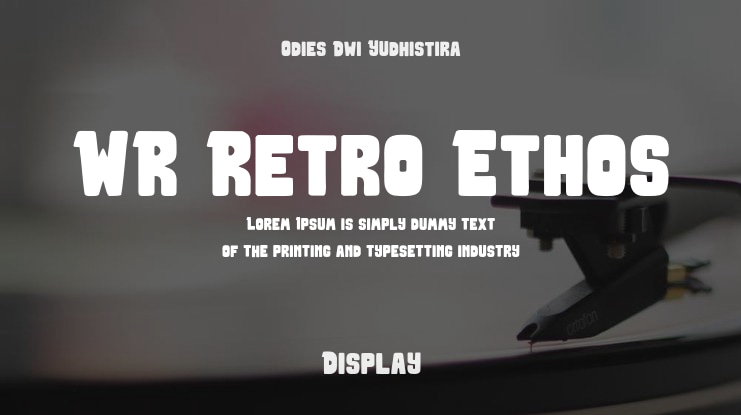 WR Retro Ethos Font Family