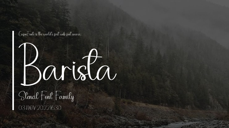 Barista Stencil Font