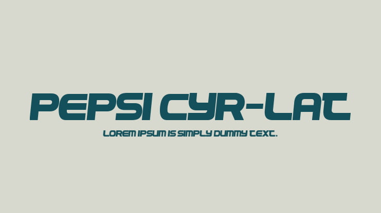 Pepsi Cyr-Lat Font