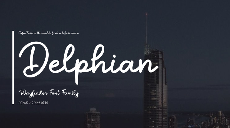 Delphian Wayfinder Font