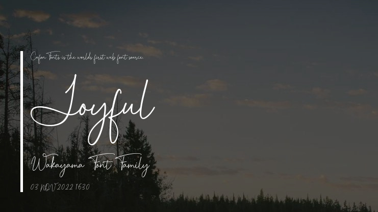Joyful Wakayama Font