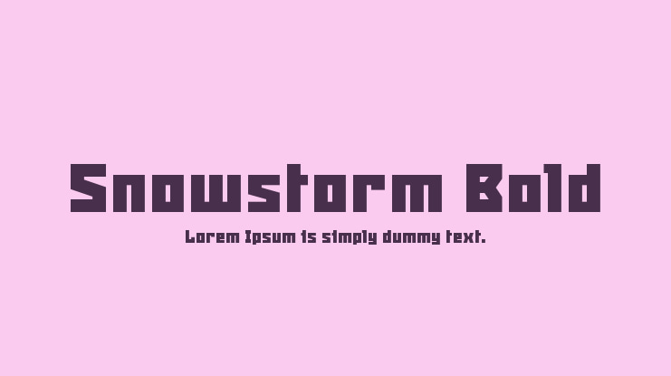 Snowstorm Bold Font