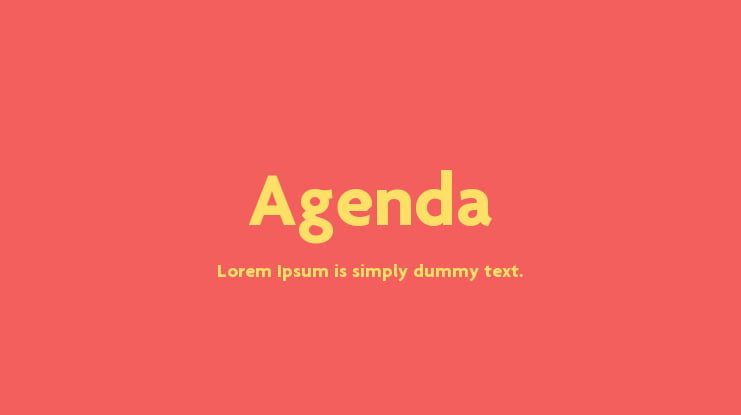 Agenda Font Family