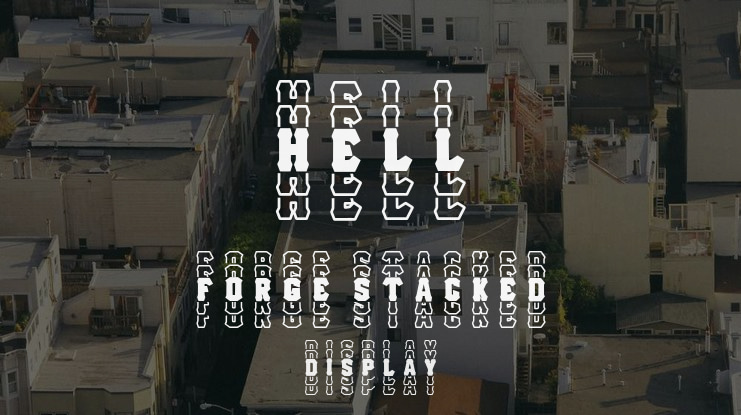 Hell Forge Stacked Font
