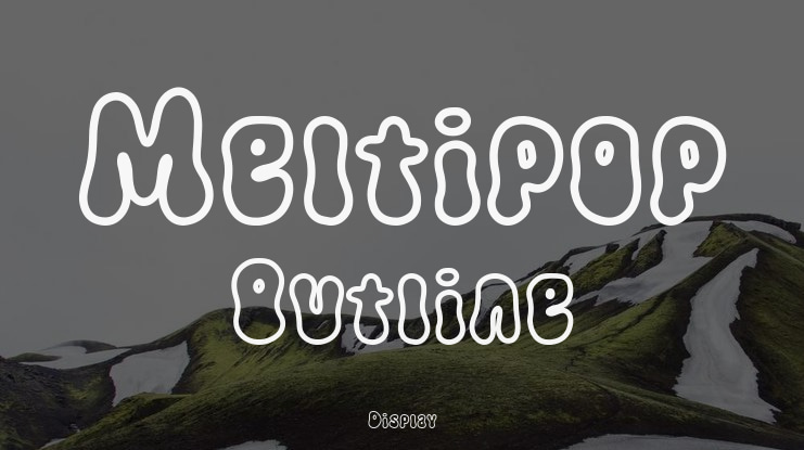 Meltipop Outline Font