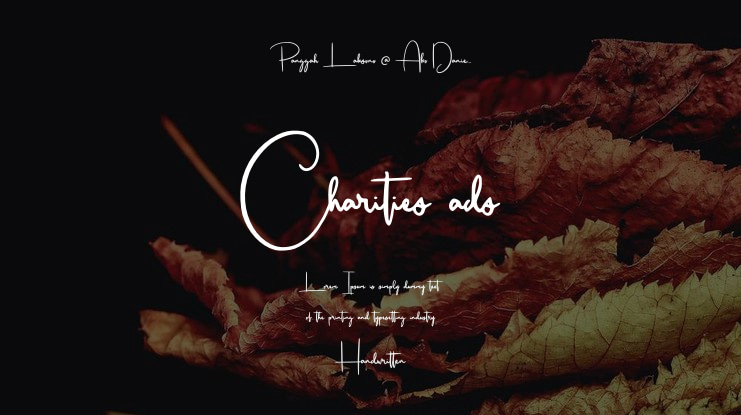 Charities ads Font