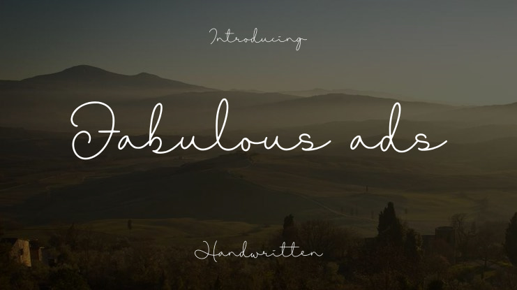 Fabulous ads Font
