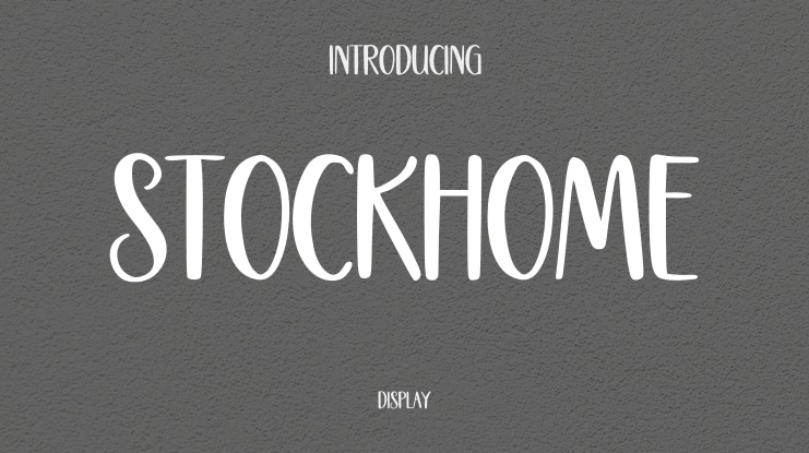 Stockhome Font