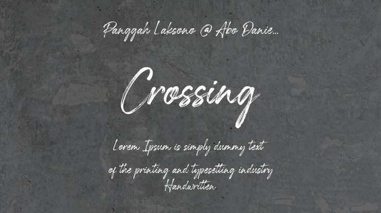 Crossing Font
