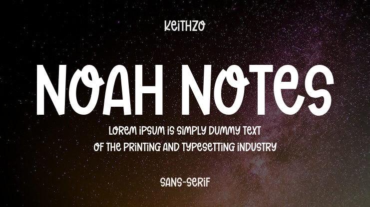 Noah Notes Font