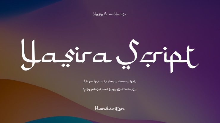 Yasira Script Font