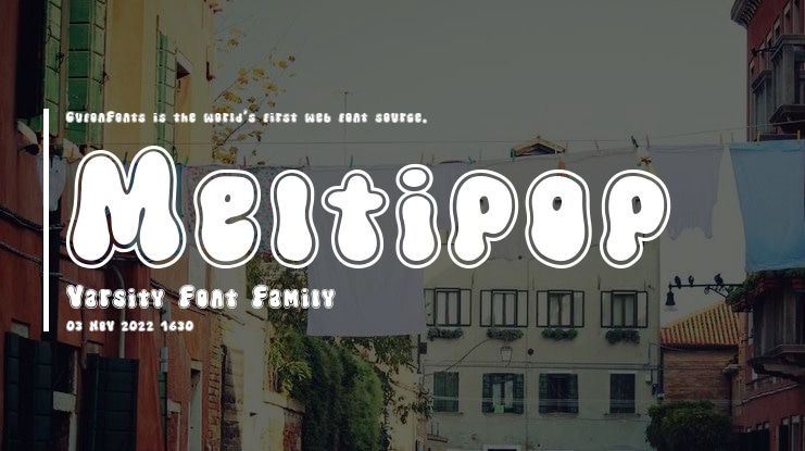 Meltipop Varsity Font