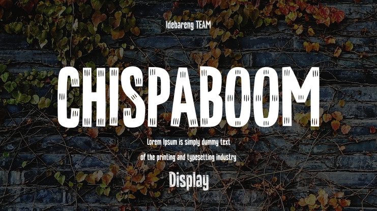 CHISPABOOM Font
