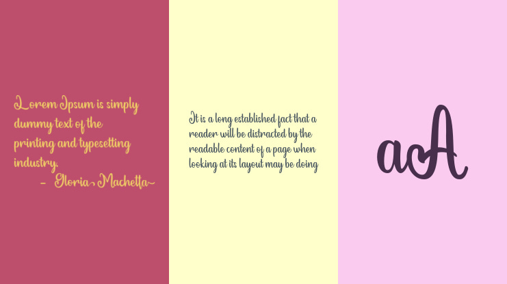 Gloria Machetta Font