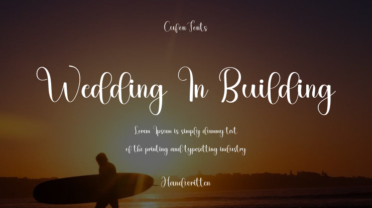 Wedding In Building Font
