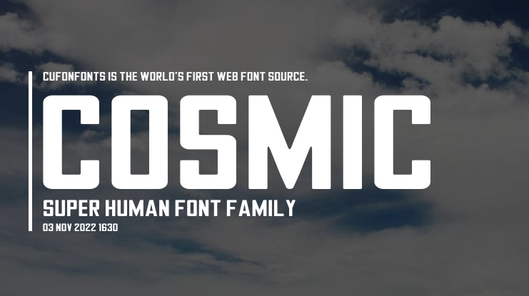 Cosmic Super Human Font