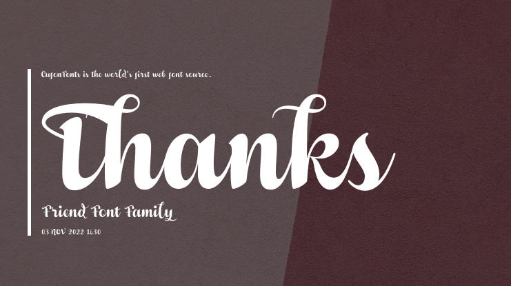 Thanks Friend Font