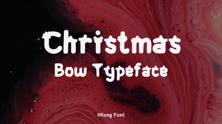 Christmas Bow Font