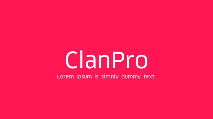 ClanPro Font